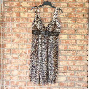 SINGLE Dress Animal Print Silk Dress